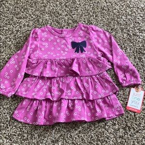 ❤️Carter’s purple ruffle top size 18mon NWT
